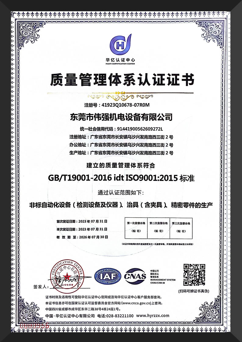 Quality Management System Certification